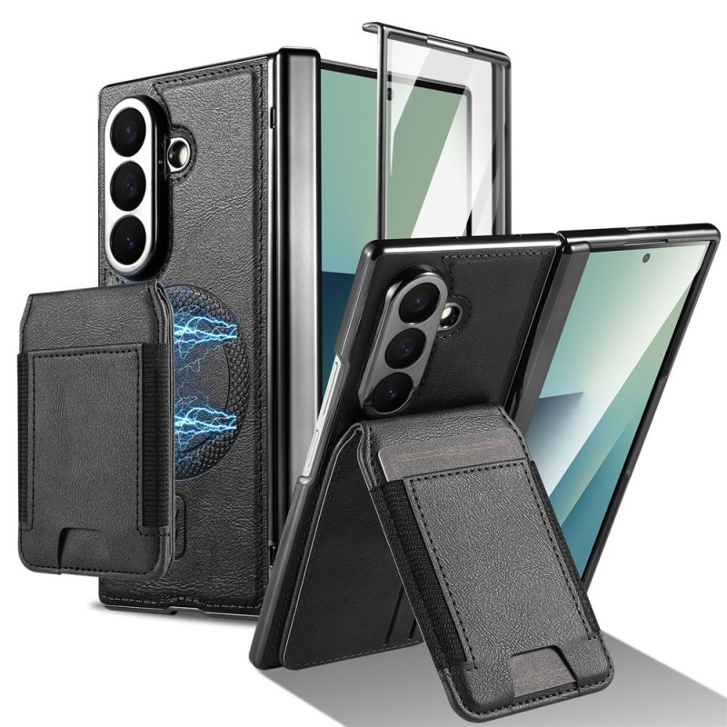 Samsung Galaxy Z Fold 8 Ultra -magneettikotelo, jossa on irrotettava korttitasku ja teline
