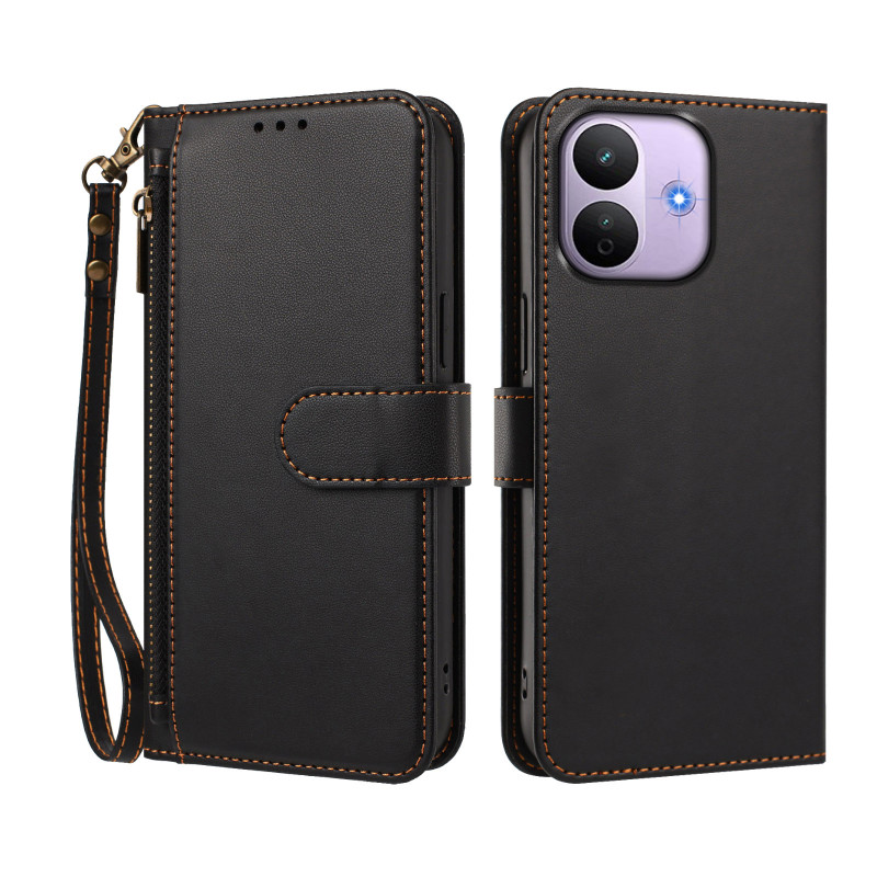 Xiaomi Redmi Note 17 Pro 5G -suojakotelo, lompakkotyyppinen, ommeltu