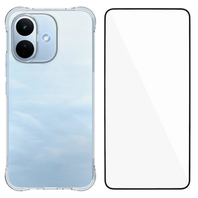 Läpinäkyvä Xiaomi Redmi Note 17 Pro 5G -suojakotelo ja näytönsuojakalvo