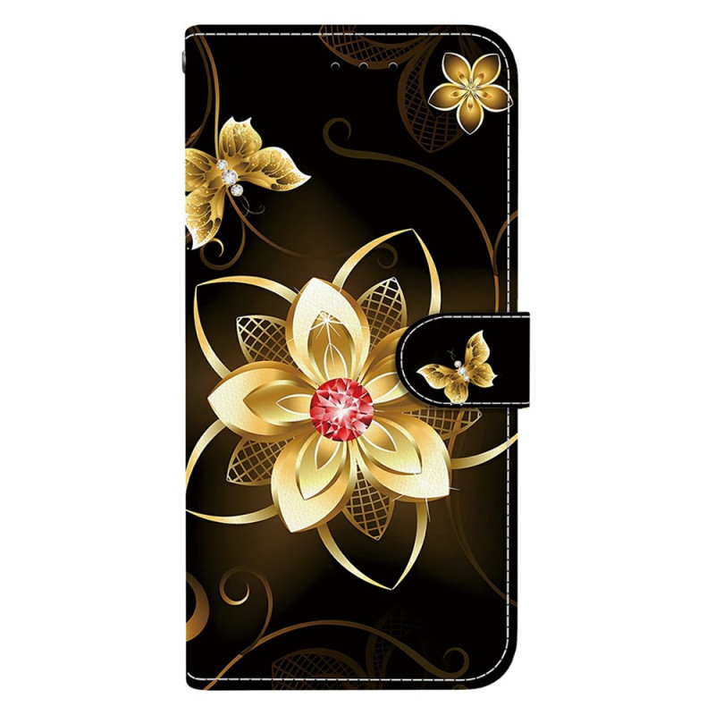 Xiaomi Redmi Note 17 Pro 5G -suojakotelo, kultainen kukka