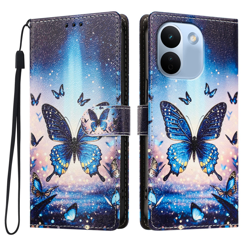 Xiaomi Redmi Note 17 Pro Max 5G:n suojakotelo, fluoresoiva perhoskuvio