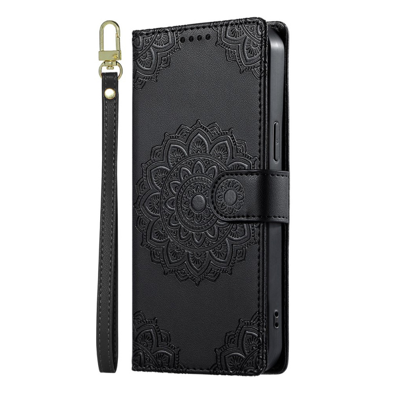 Xiaomi Redmi Note 17 Pro Max 5G -suojakotelo, Mandala kukkakuvioitu -kuvio, hihnalla