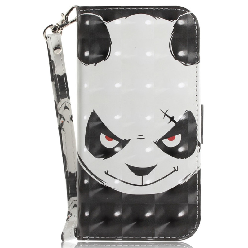 Xiaomi Redmi Note 17 Pro Max 5G:n Angry Panda -suojakotelo, jossa on kantohihna