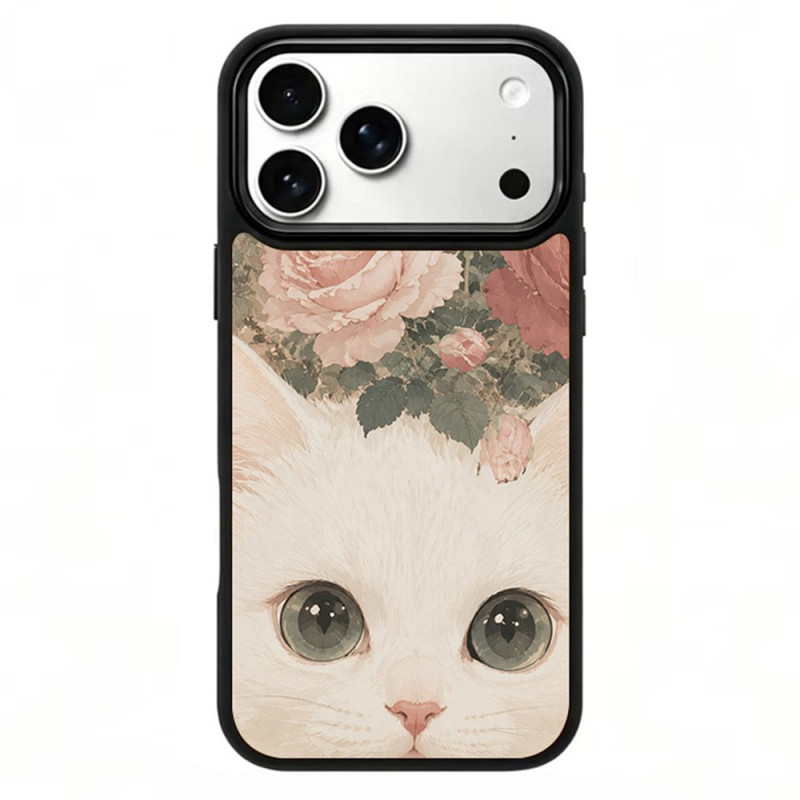 iPhone 18 Pro / 17 Pro -suojakotelo, magneettinen, Art Gallery Design -kissa-aiheinen