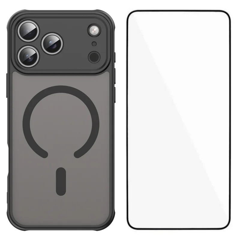 Coque iPhone 18 Pro Magnétique Givrée avec Protecteur Écran