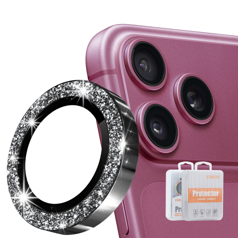 Lentille de Protection en verre Trempé pour iPhone 18 Pro / 18 Pro Max Anneaux Strass