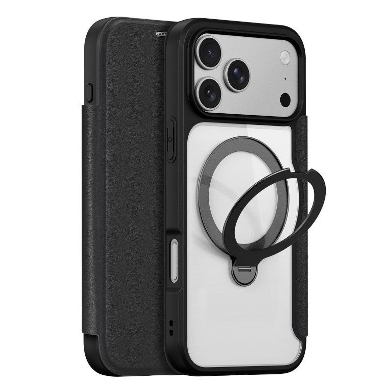 iPhone 18 Pro Max / 17 Pro Max MagSafe Skin X Pro -sarjan flip-suojakuori, jossa DUX DUCIS -teline