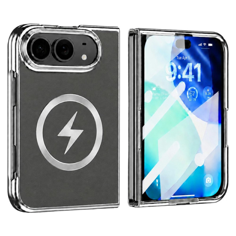 Coque iPhone Duo Magnétique Cuir avec Protection Écran