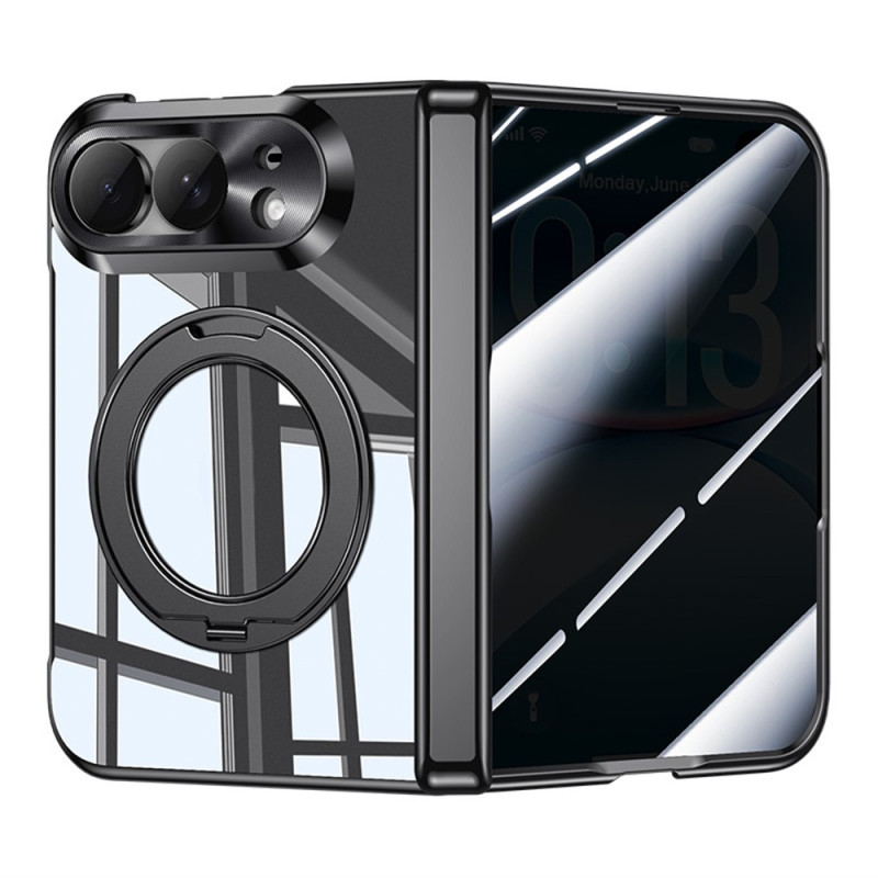 Coque iPhone Duo Magnétique avec Support 360° et Verre Anti-Espion