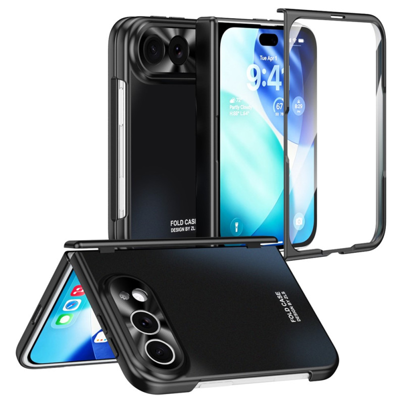 iPhone Duo -suojakuori metalliefektillä ja näytönsuojalla