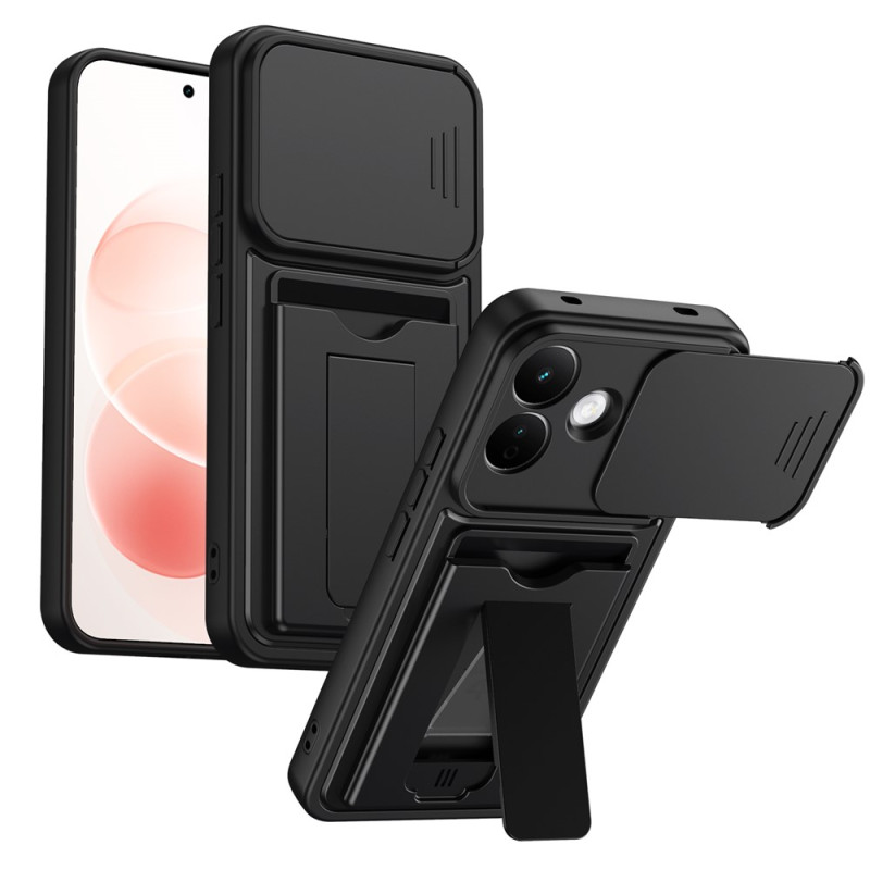 Coque Xiaomi Redmi Note 17 5G / 4G Porte-Carte avec Cache Caméra et Support