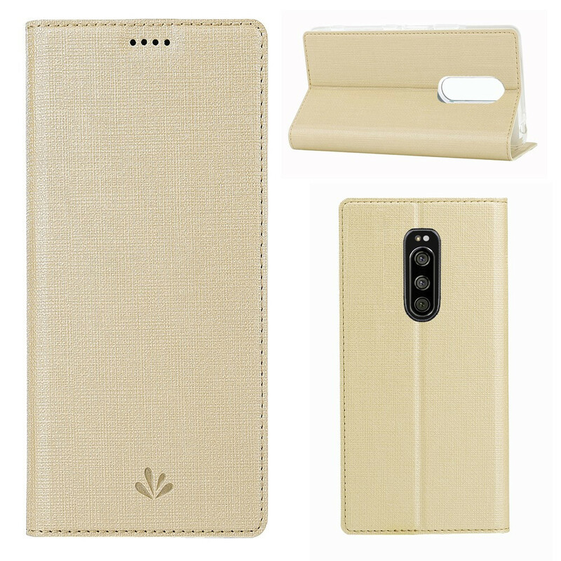 Sony Xperia 1 Textured Flip Cover -suojakansi