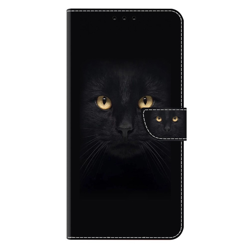 iPhone 18 Pro / 17 Pro -suojakotelo, musta kissansilmäkuvio