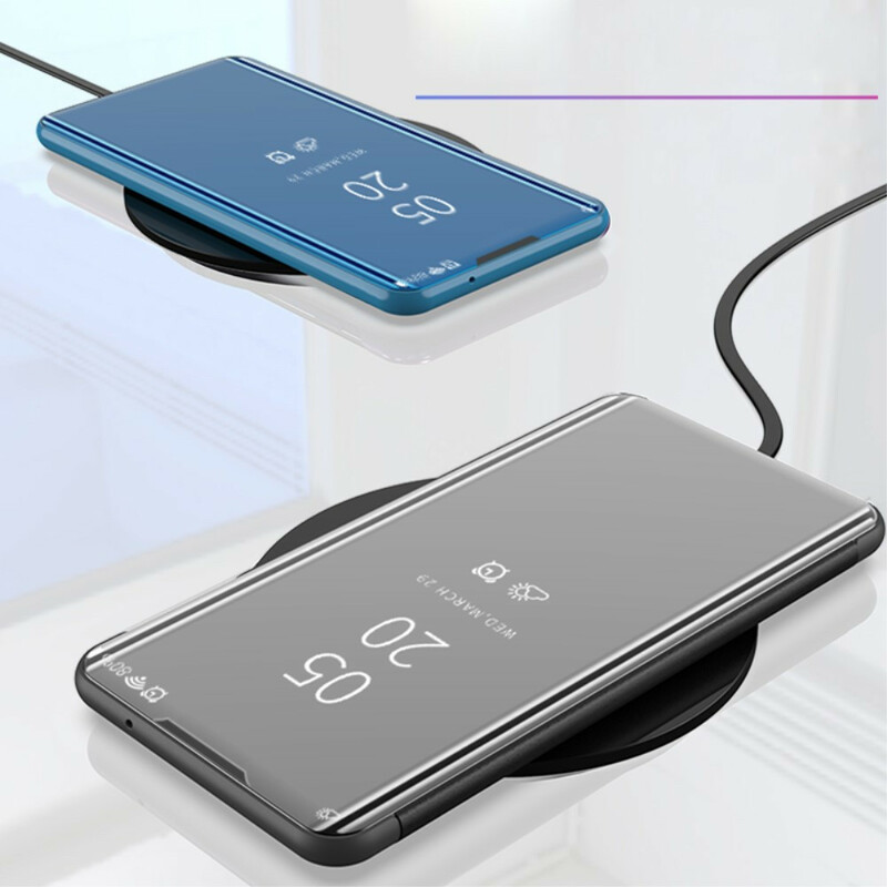 Näytä kansi Samsung Galaxy Note 10 peili ja keinonahkainen nahka