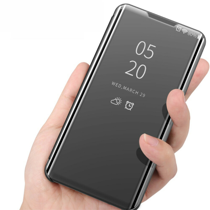 Näytä kansi Samsung Galaxy Note 10 peili ja keinonahkainen nahka