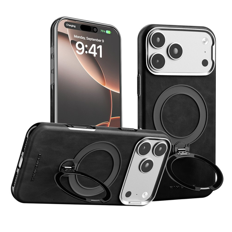 RIMBMAX:n magneettinen iPhone 18 Pro / 17 Pro -suojakotelo, jossa on 360° kääntyvä teline