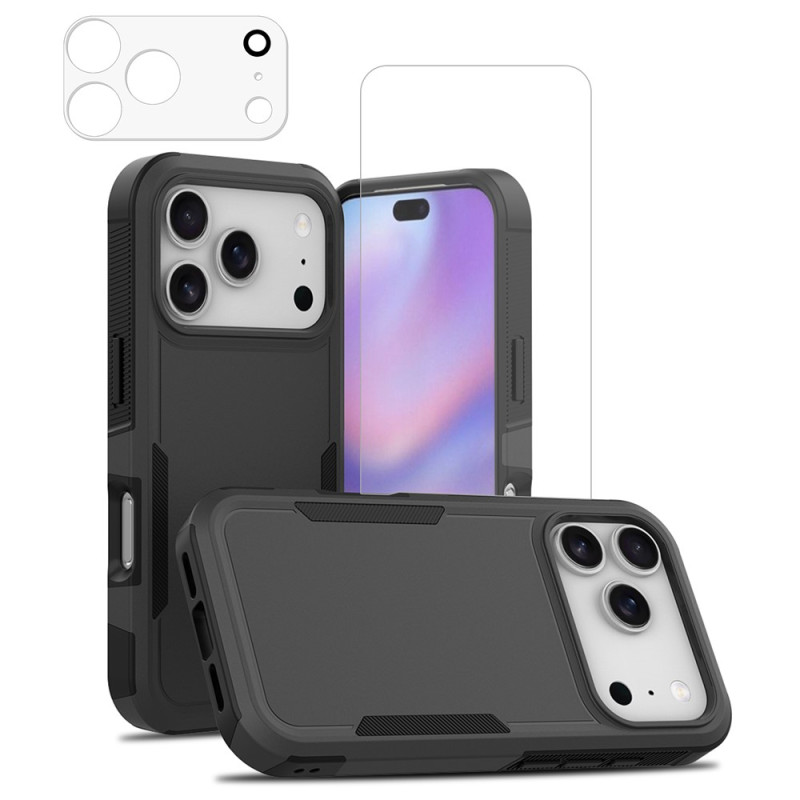Liukumaton iPhone 18 Pro Max -suojakotelo, jossa on näytön ja kameran suojalasi