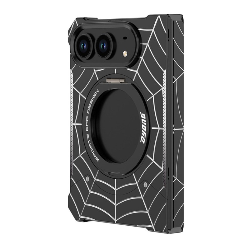 Spider Web -magneettinen iPhone Duo -suojakuori, jossa on kääntyvä rengas
