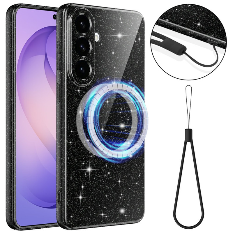Samsung Galaxy A18 4G / A17 4G / 5G -suojakotelo, magneettinen, kimalteleva, iskunkestävä, rannekkeella