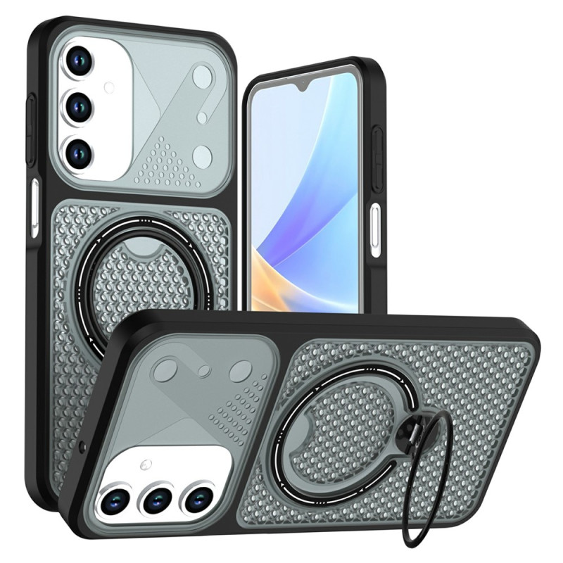 Samsung Galaxy A18 4G / A17 4G / 5G -suojakotelo, hunajakenno-kuvioinen, pyörivällä kiinnitysrenkaalla