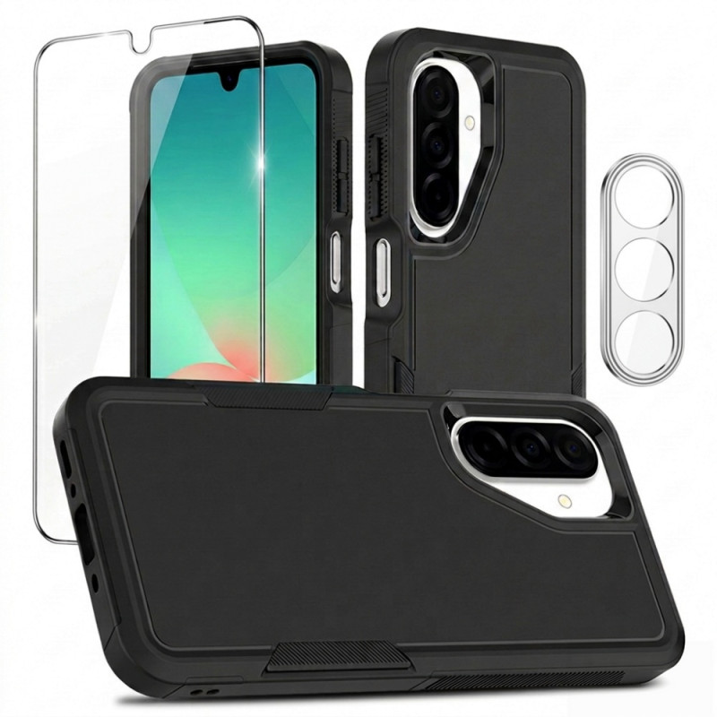 Samsung Galaxy A18 4G / A17 4G / 5G -suojakotelo, liukumaton, näytön ja kameran suojalasilla