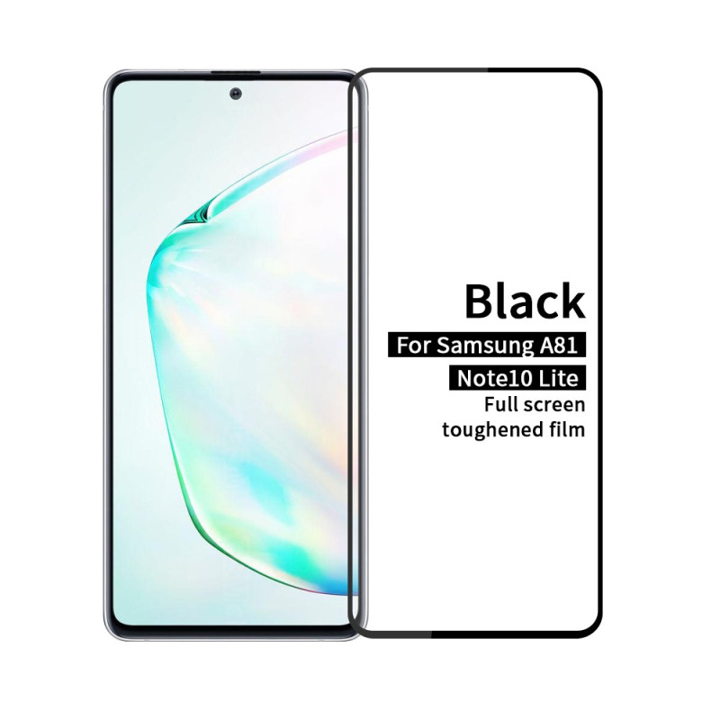 Koko näytön kattava karkaistusta lasista valmistettu suojus Samsung Galaxy Note 10 Lite -puhelimelle