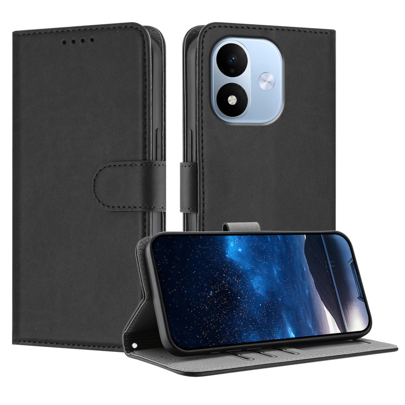 Xiaomi Redmi Note 17 5G / 4G -suojakotelo, yksivärinen nahkamaisella pinnalla