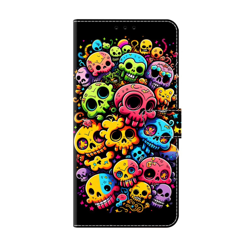Xiaomi Redmi Note 17 Pro Max 5G -suojakotelo, värikkäät kallo-kuviot