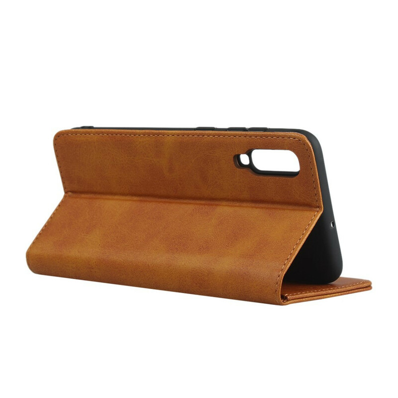 Flip Cover Samsung Galaxy A70 Nahka Style raittius