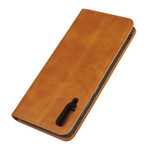 Flip Cover Samsung Galaxy A70 Nahka Style raittius