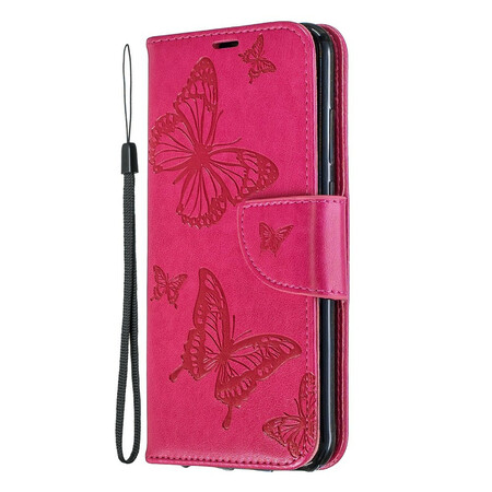Kansi Huawei Y6 2019 Perhoset ja vino läppä