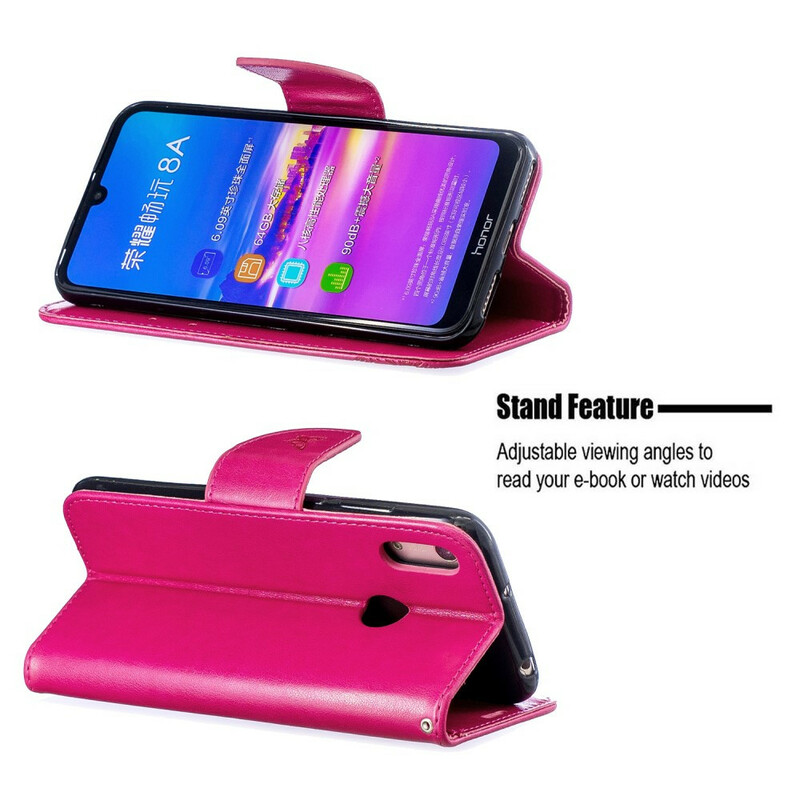 Kansi Huawei Y6 2019 Perhoset ja vino läppä