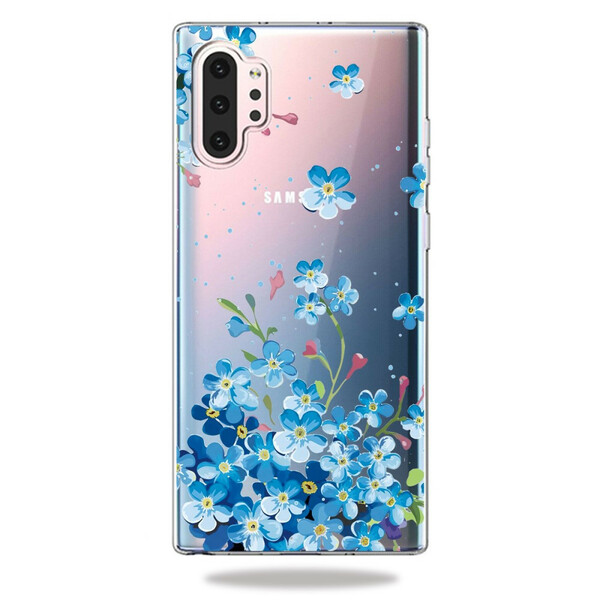 Samsung Galaxy Note 10 Plus Kotelo Siniset kukat