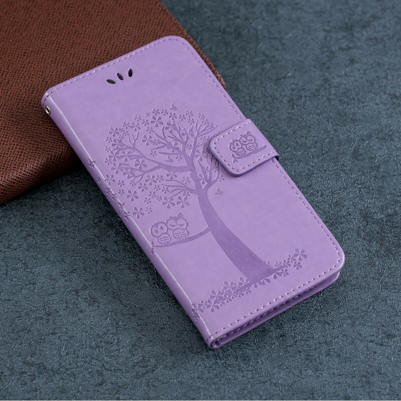 Puu ja pöllö iPhone 11 kotelo, jossa on kiinnityslenkki