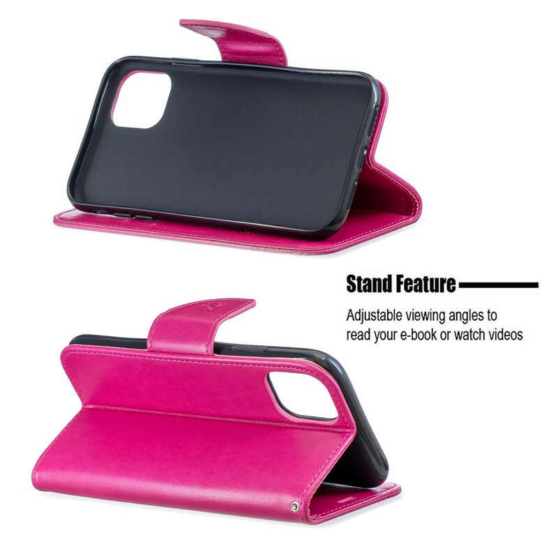 Suojus iPhone 11R:lle Perhonen painettu kaulanauha