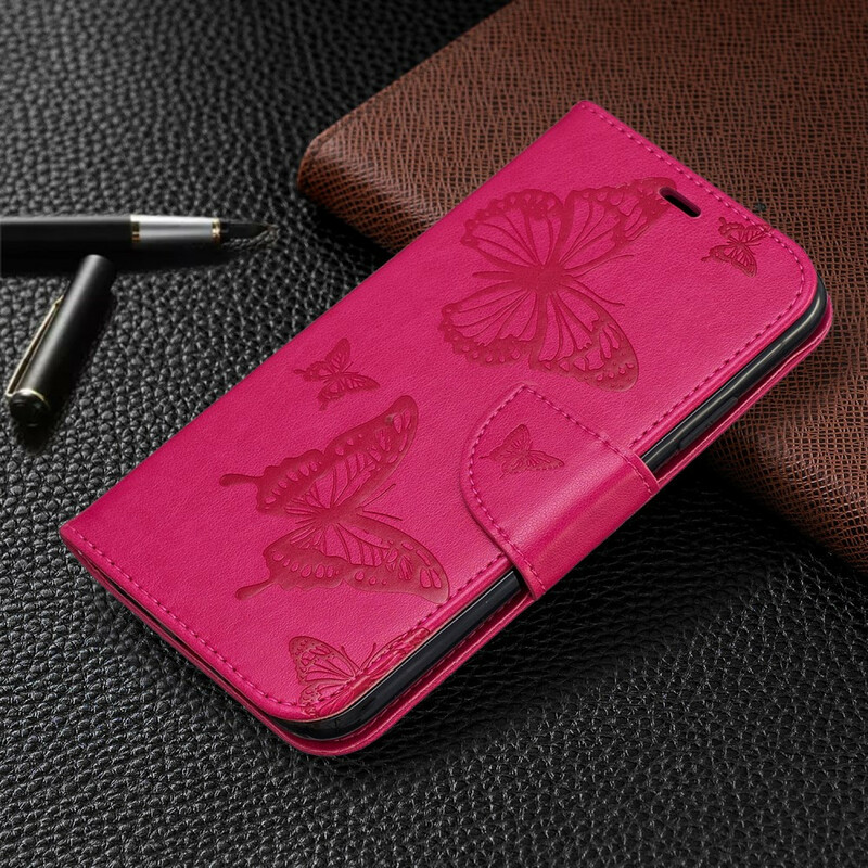 Suojus iPhone 11R:lle Perhonen painettu kaulanauha