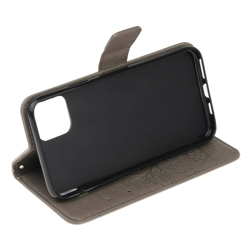 Kotelo iPhone 11R puu ja pöllöt hihnalla Kotelo iPhone 11R puu ja pöllöt hihnalla
