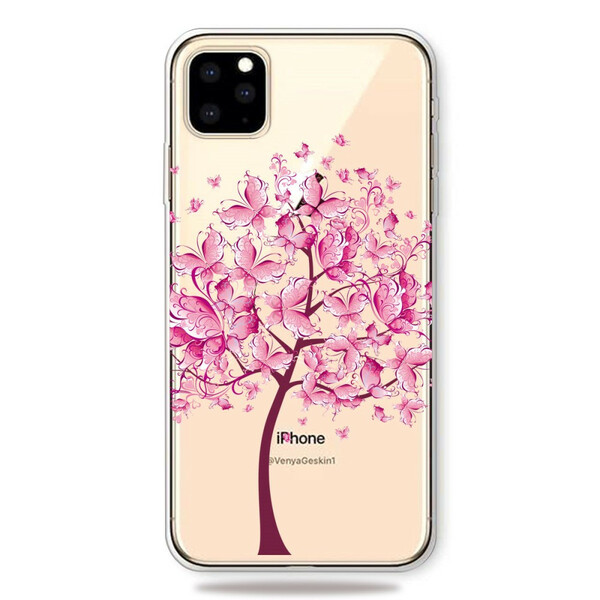 Kotelo iPhone 11 Top Tree vaaleanpunainen