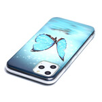 iPhone 11 Perhonen sininen fluoresoiva kotelo