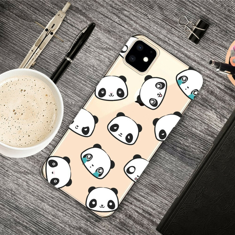 Kotelo iPhone 11 Sentimental Pandas
