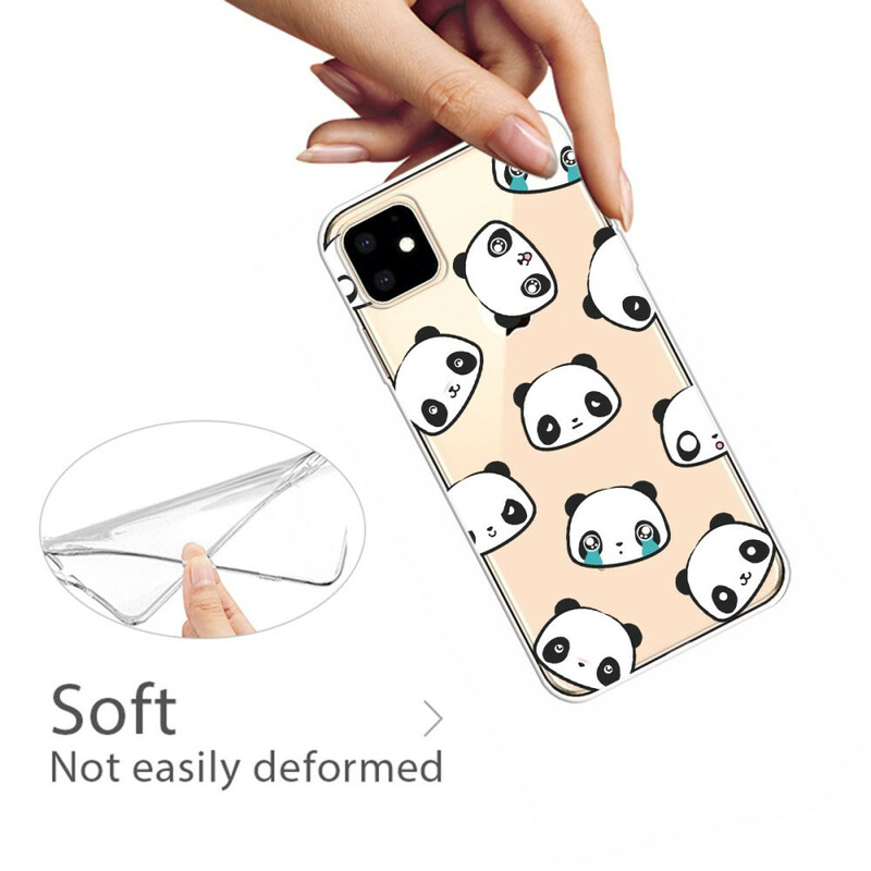 Kotelo iPhone 11 Sentimental Pandas