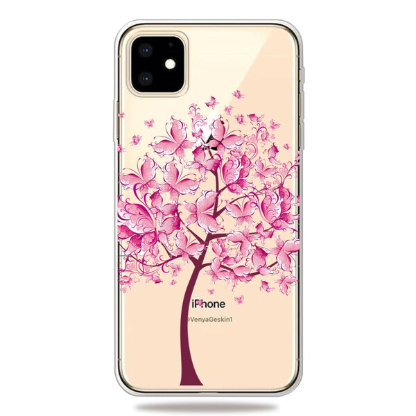 Kotelo iPhone 11 Top Tree vaaleanpunainen