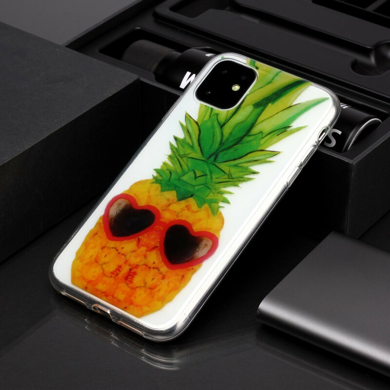 iPhone 11 Kirkas kotelo Incognito ananas