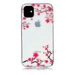 iPhone 11 kirkas tapaus Kukkainen puu