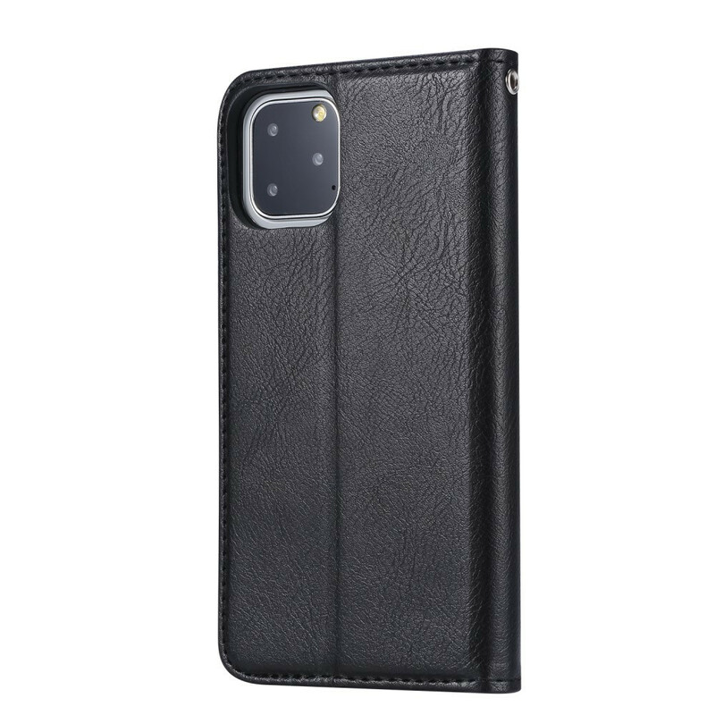 Flip Cover iPhone 11 Pro Max keinonahkainen korttikotelo