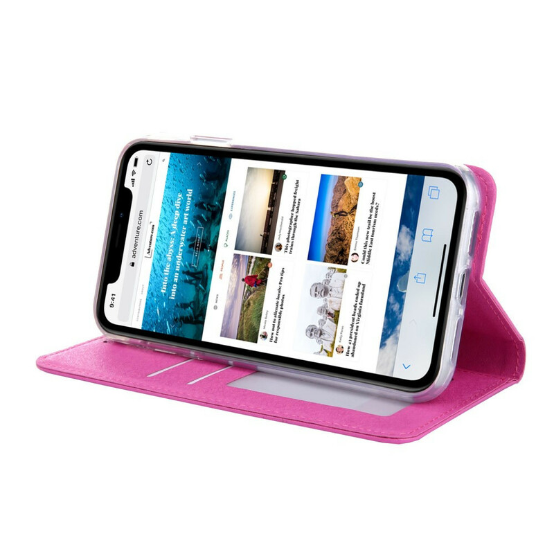 Flip Cover iPhone 11 Nahka Effect Silk