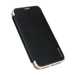 Flip Cover iPhone 11 keinonahkaiset metalliset reunat