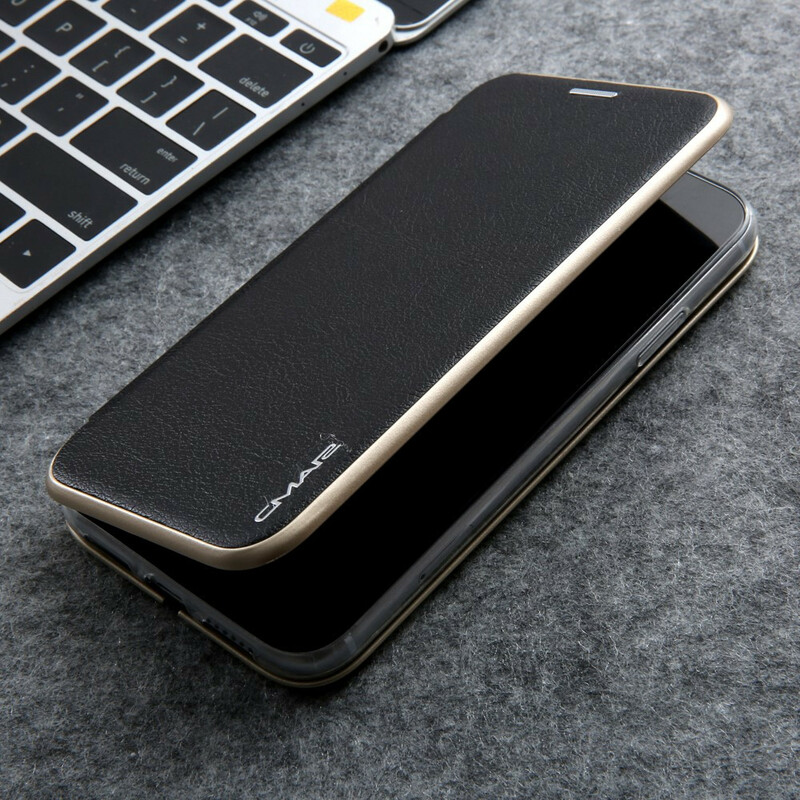Flip Cover iPhone 11 keinonahkaiset metalliset reunat