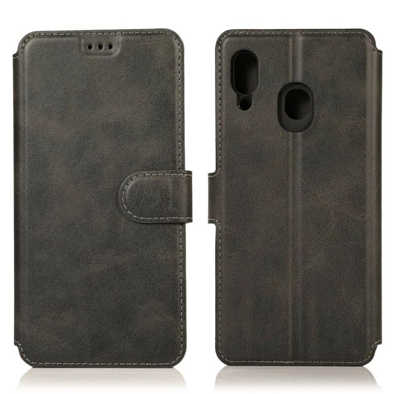 Samsung Galaxy A30 silikoni ja keinonahka Case