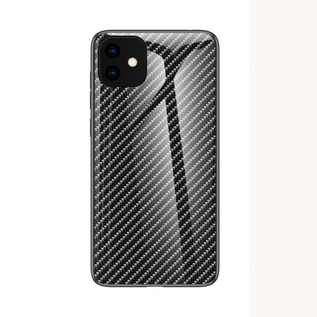 iPhone 11 Pro kotelo karkaistua lasia Hiilikuitu